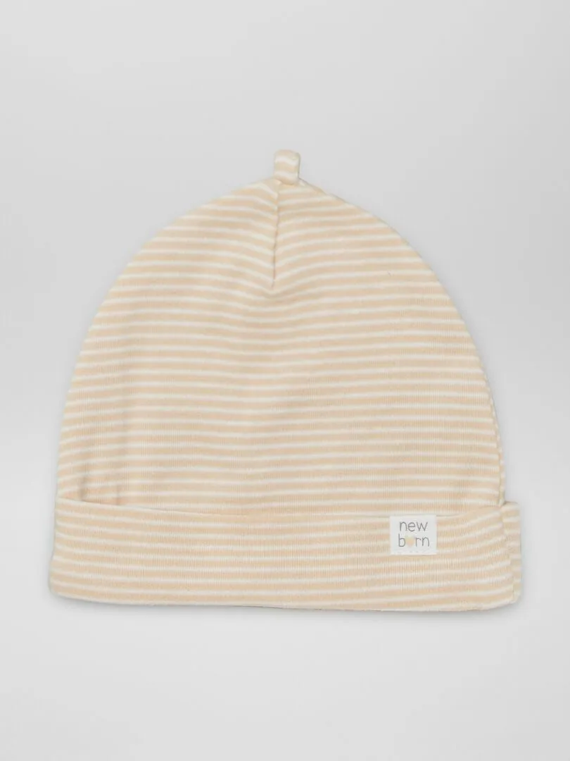 PACK DE 2 GORROS RECIéN NACIDO  BLANCO