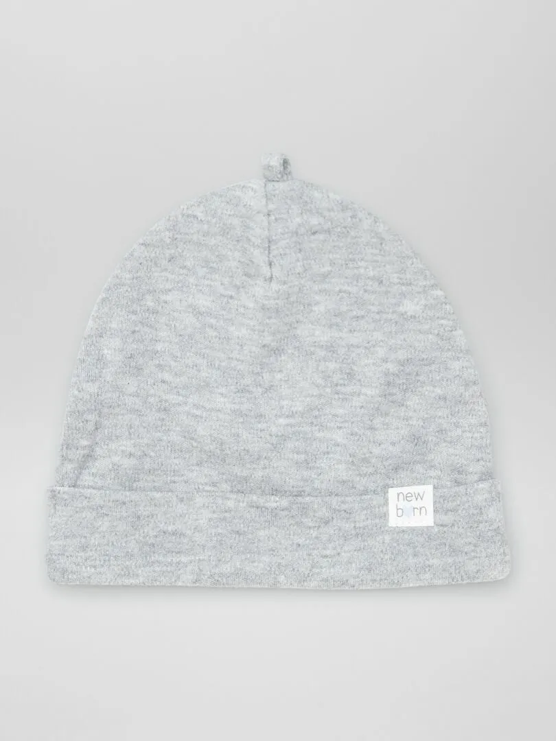 PACK DE 2 GORROS RECIéN NACIDO  GRIS