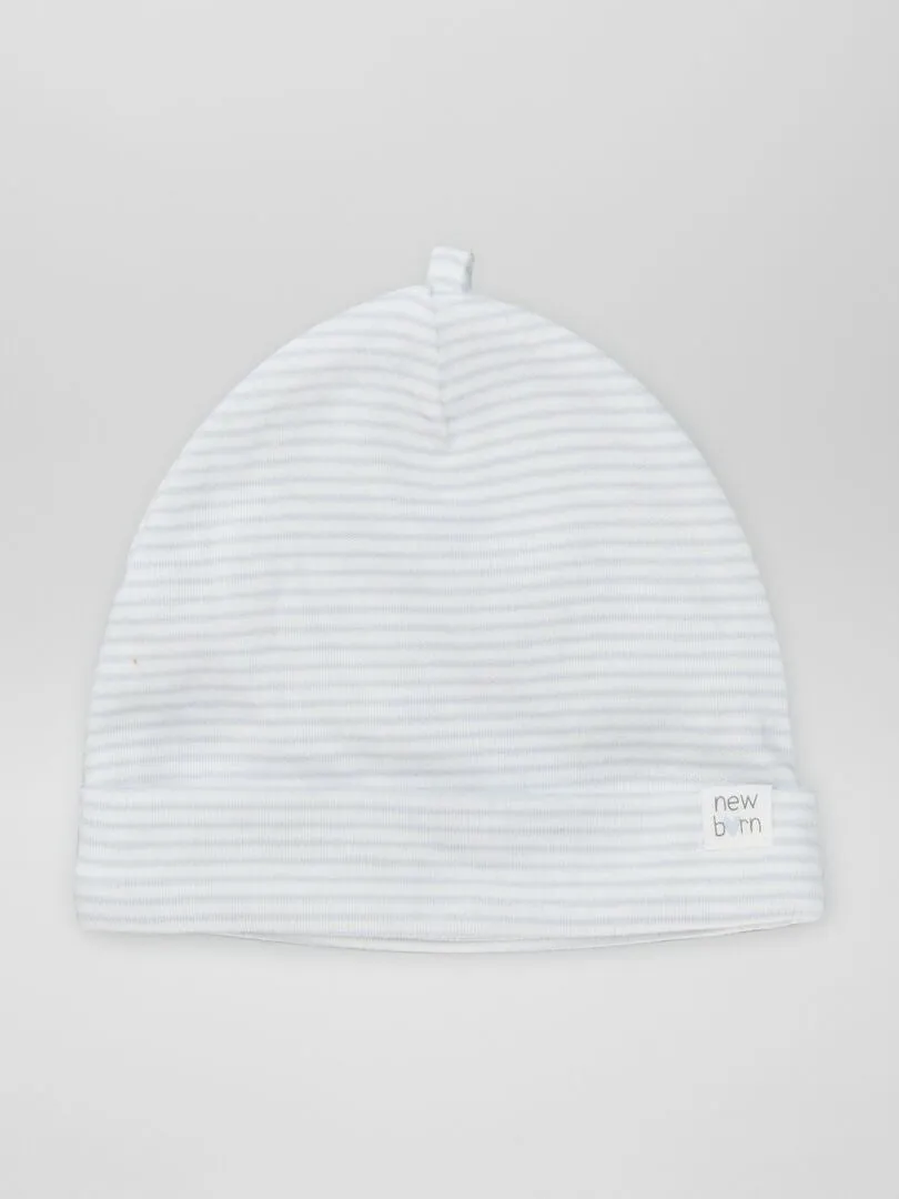 PACK DE 2 GORROS RECIéN NACIDO  GRIS