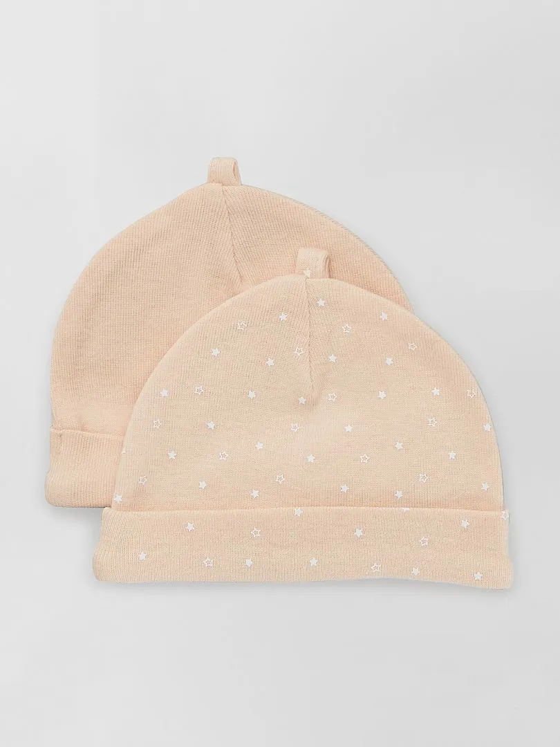 PACK DE 2 GORROS  ROSA