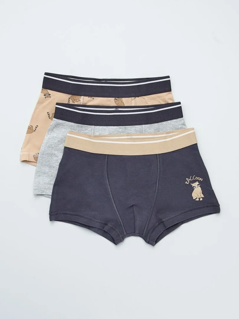 PACK DE 3 BOXERS  MARRON
