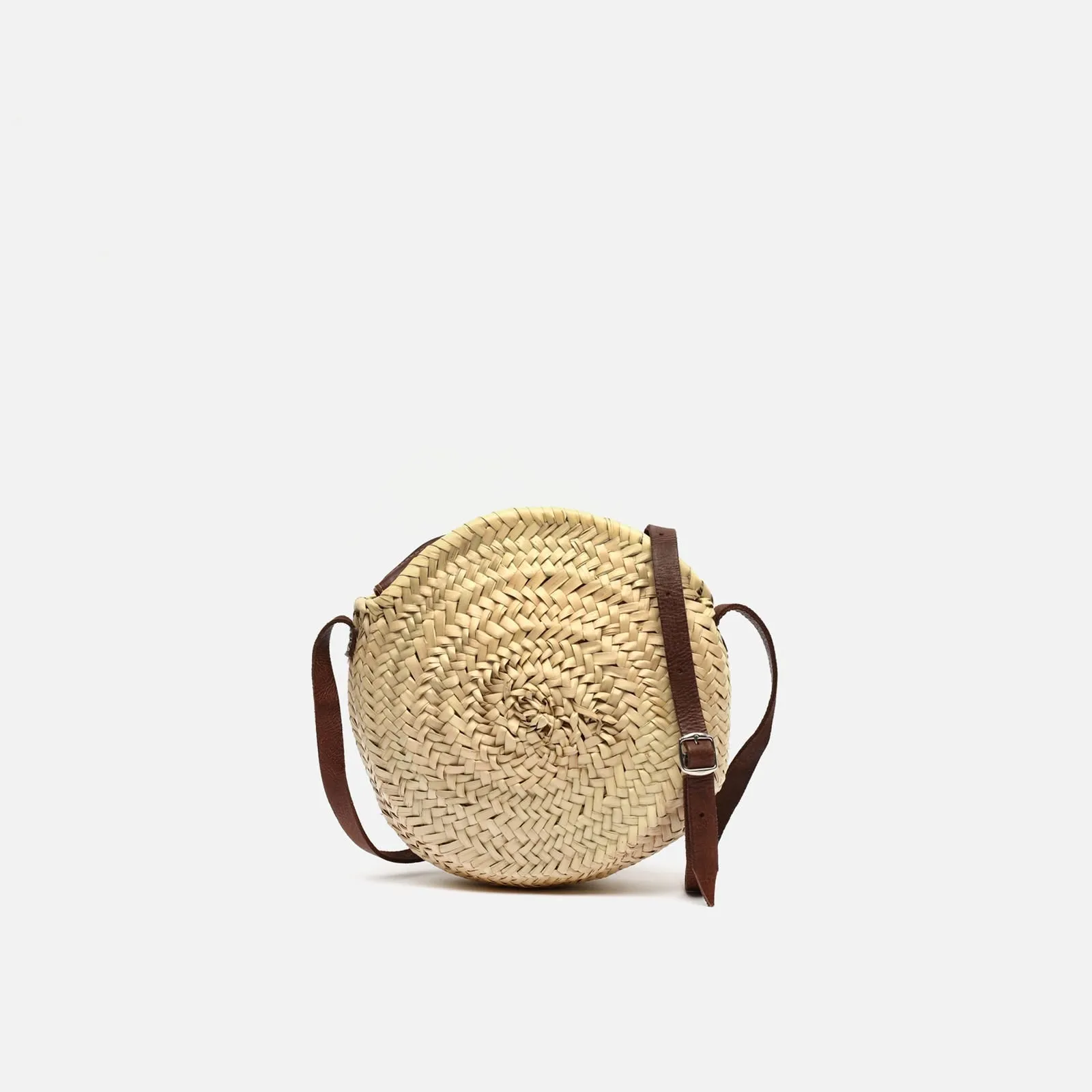 Palma bolso bandolera rendondo de rafia