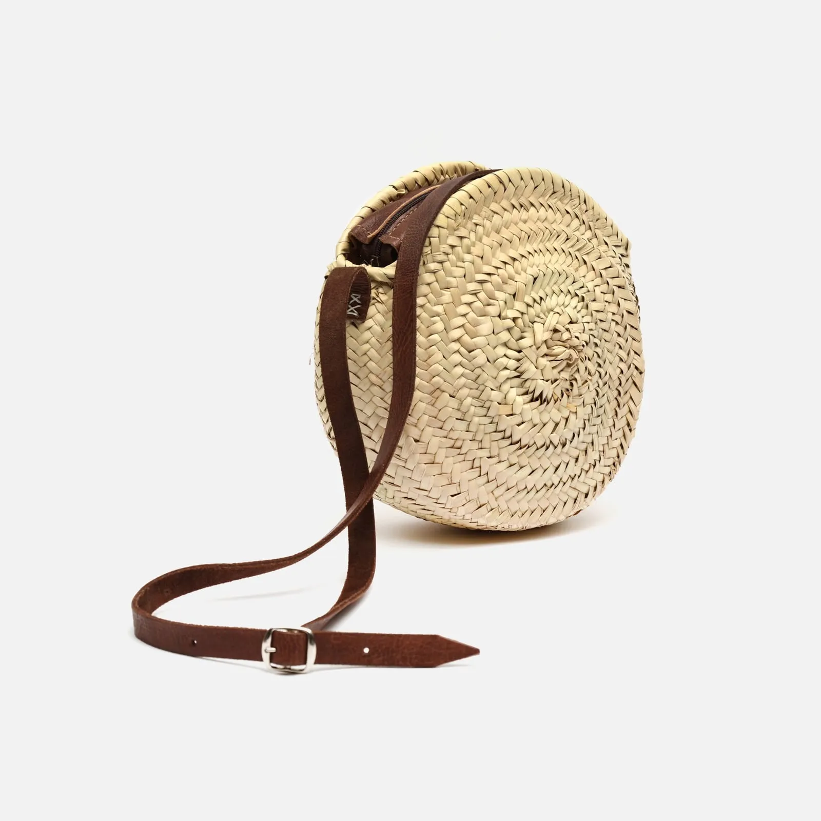 Palma bolso bandolera rendondo de rafia