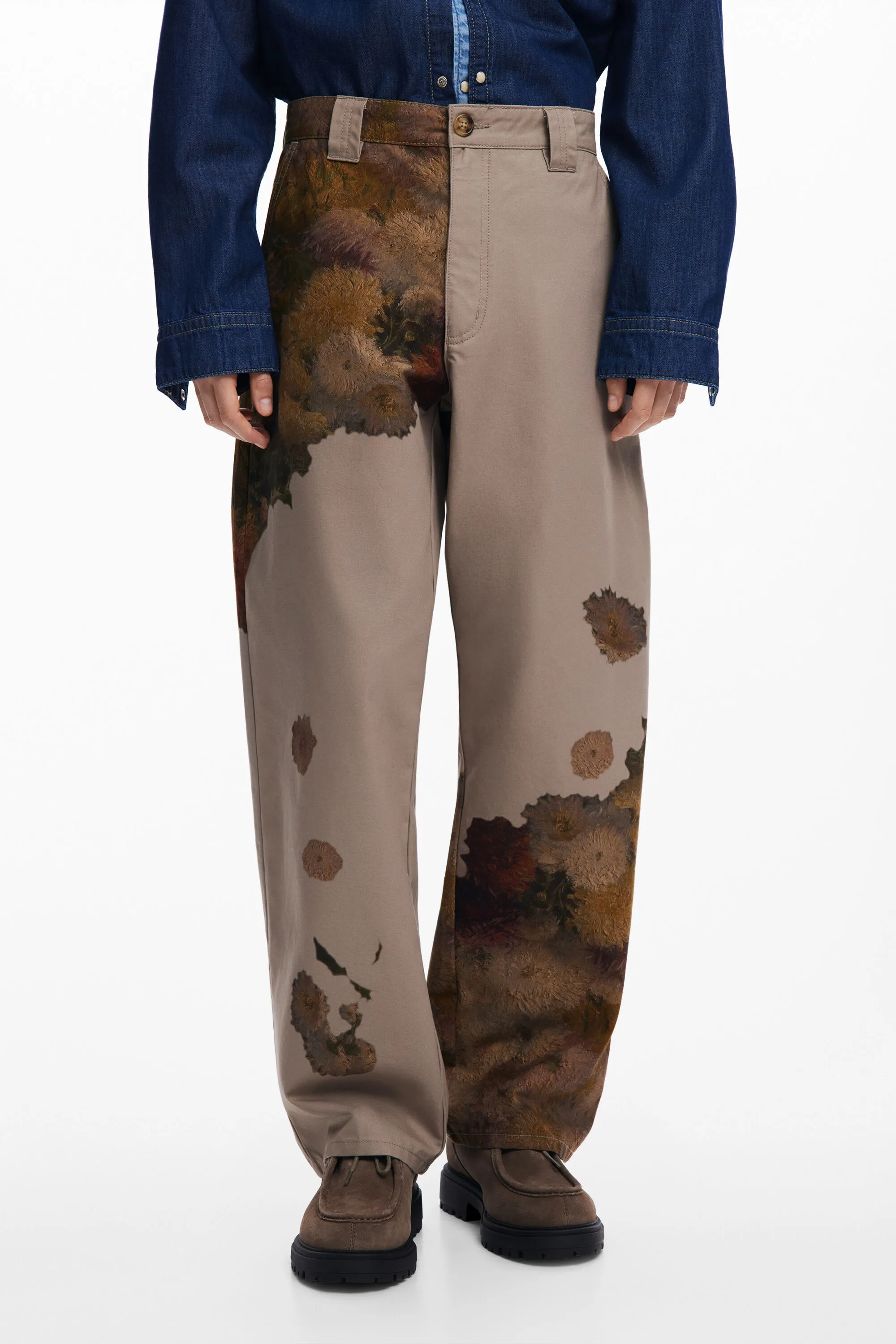 Pantalón estampado flores