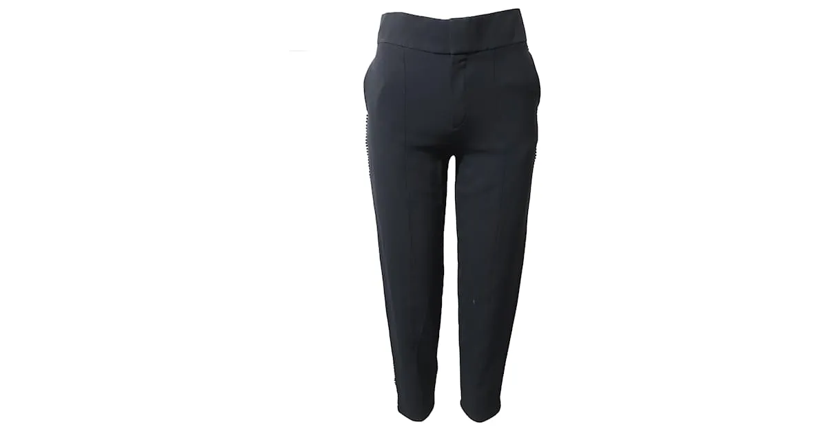 Pantalones Chloé Tailored en Acetato Negro 