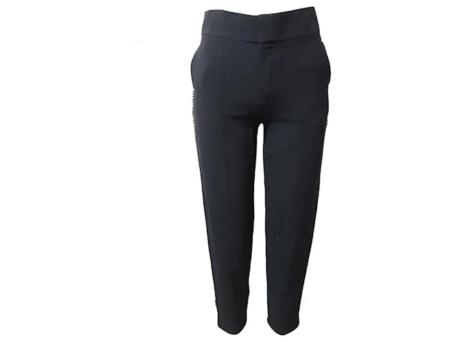 Pantalones Chloé Tailored en Acetato Negro 