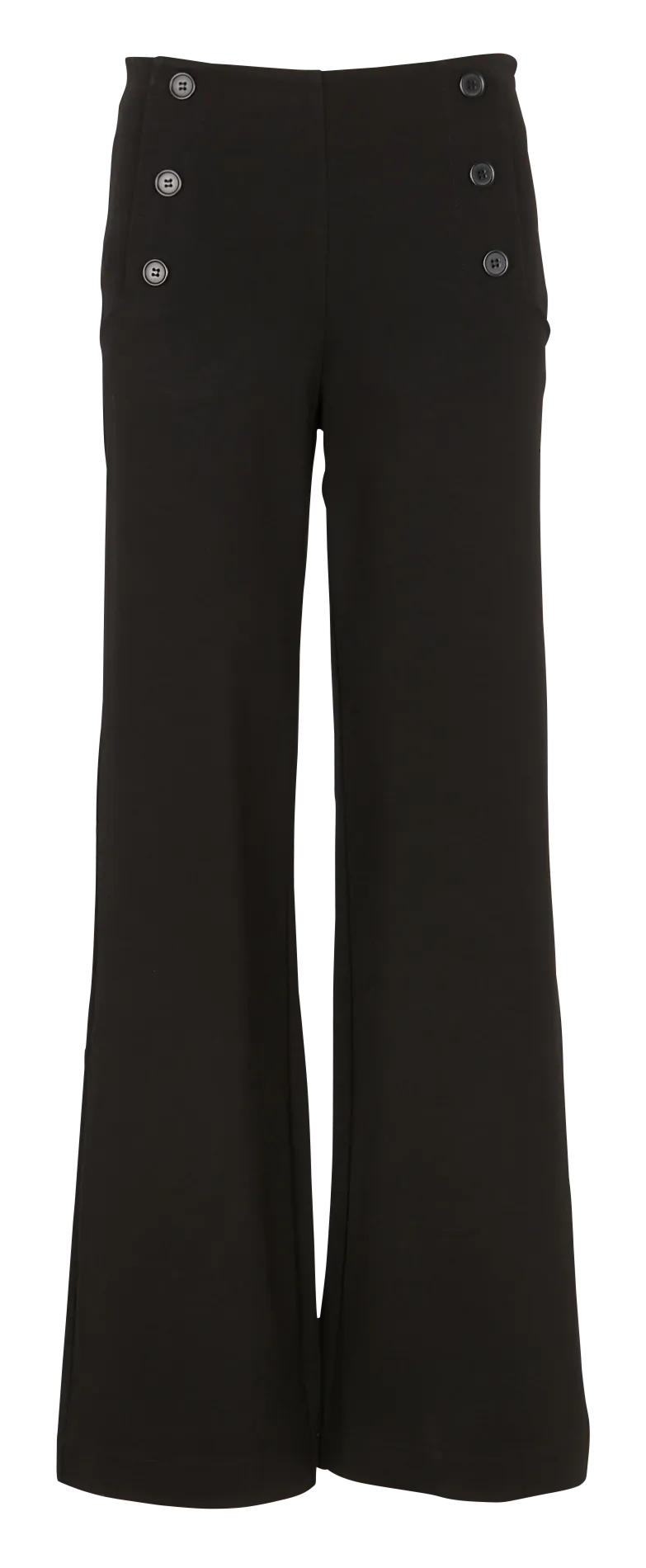 Pantalón ancho de talle alto en negro