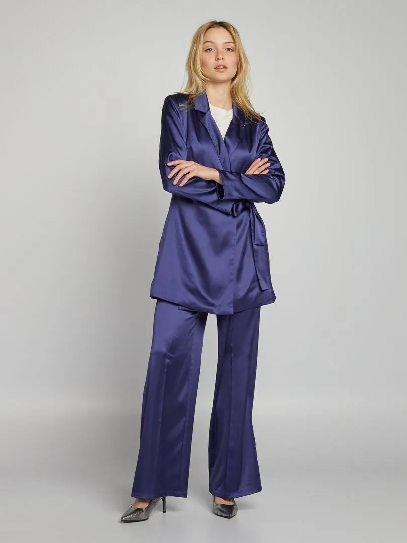 PANTALóN DE RASO  AZUL