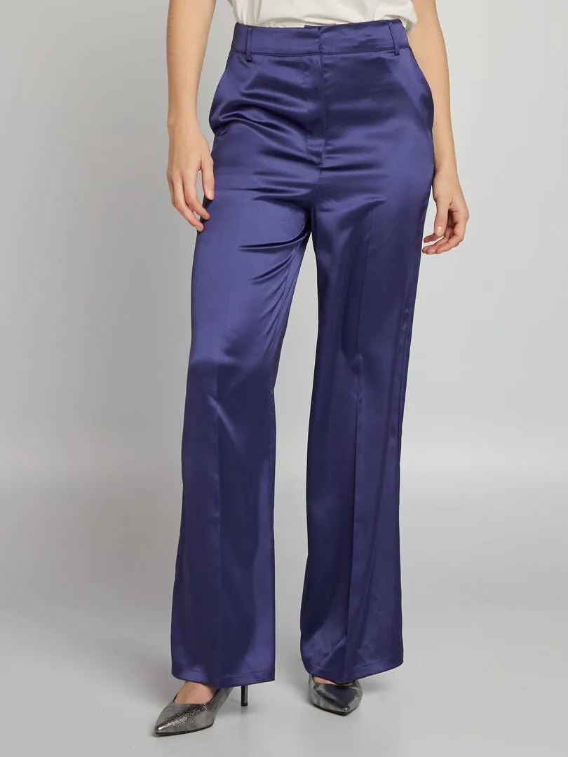 PANTALóN DE RASO  AZUL