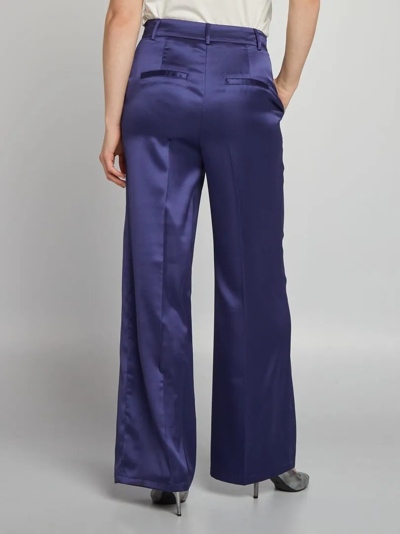 PANTALóN DE RASO  AZUL