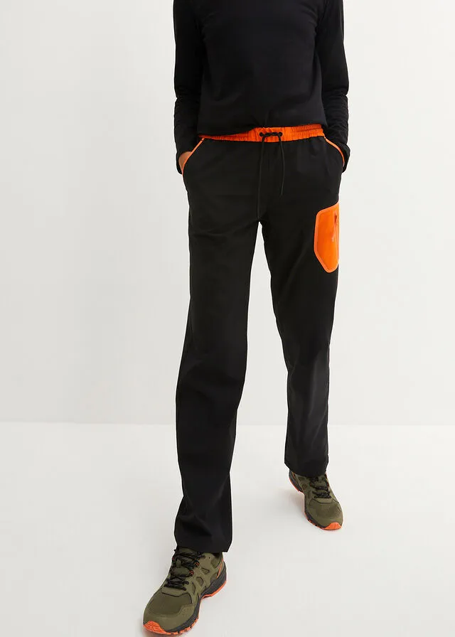 Pantalón elástico en 4 direcciones con material impermeable y bolsillos Negro