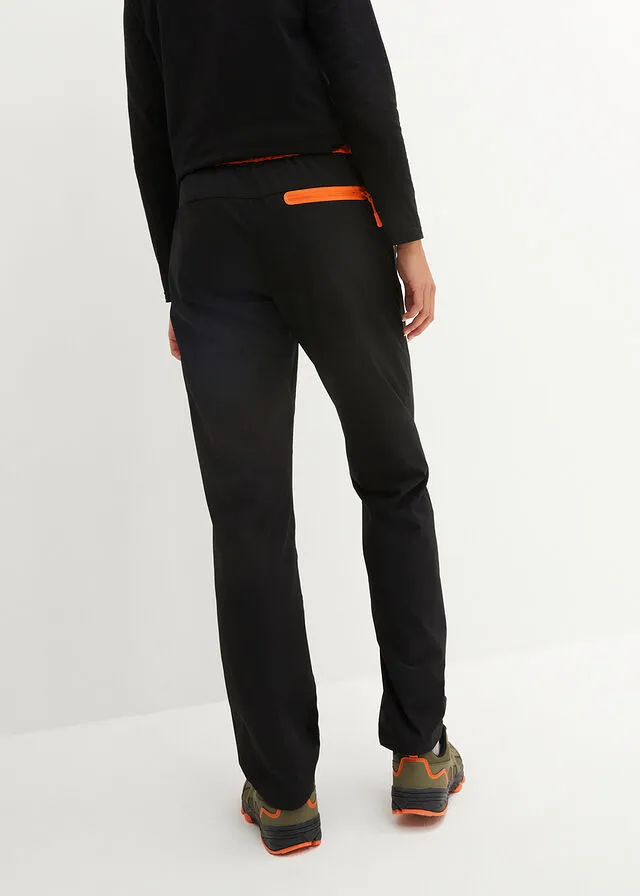 Pantalón elástico en 4 direcciones con material impermeable y bolsillos Negro