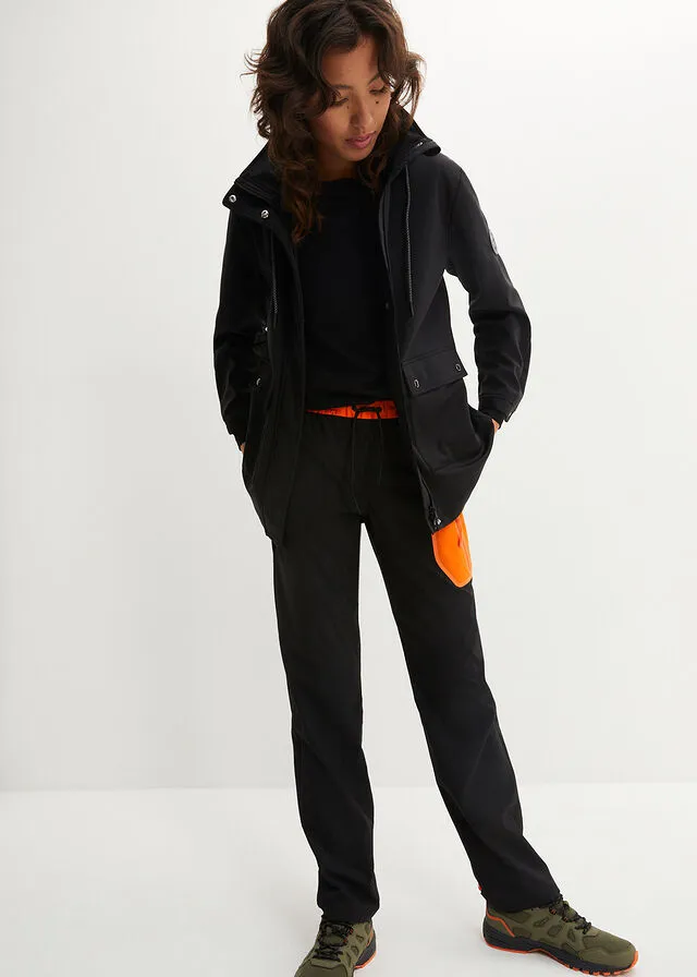 Pantalón elástico en 4 direcciones con material impermeable y bolsillos Negro