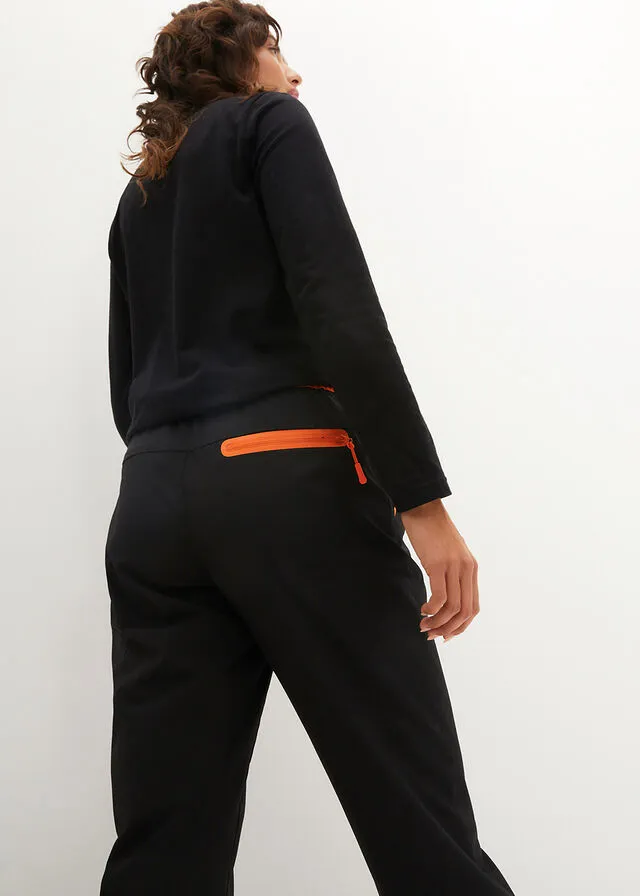 Pantalón elástico en 4 direcciones con material impermeable y bolsillos Negro