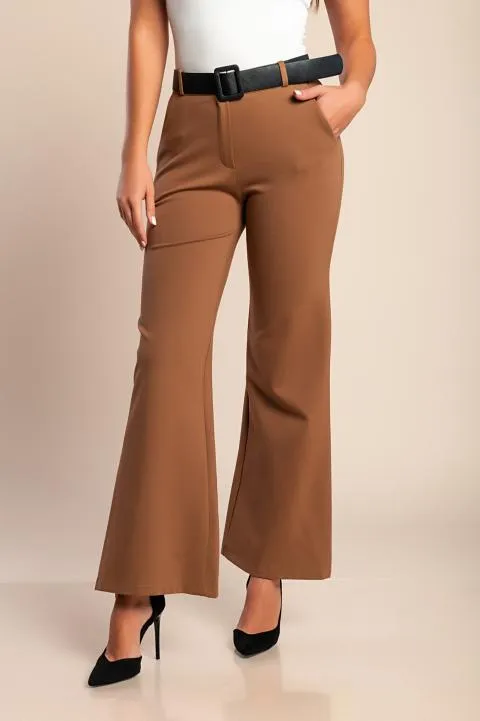 Pantalón largo elegante, color camel