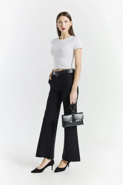 Pantalón largo elegante, negro