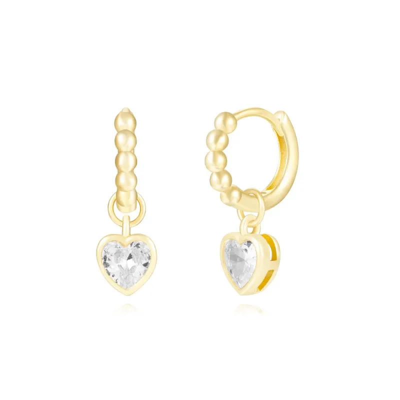 Pendiente Colorful Heart Oro