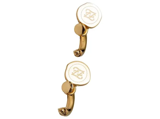 Pendientes colgantes con karligrafía de Fendi Dorado 