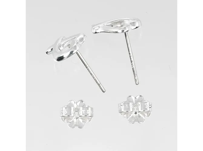 Pendientes de Stud Corazón Amoroso de Tiffany & Co. Plata 