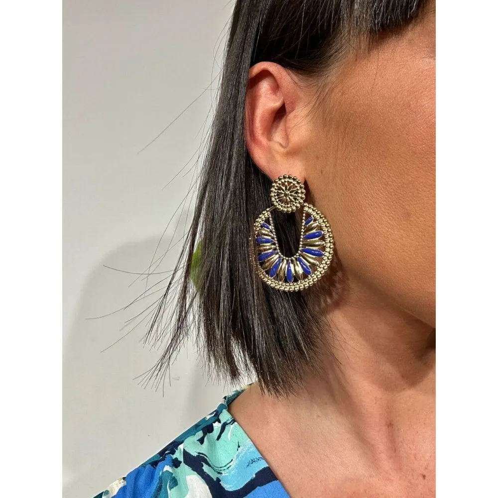 Pendientes Dos Piezas JAMBULLY Azul Klein