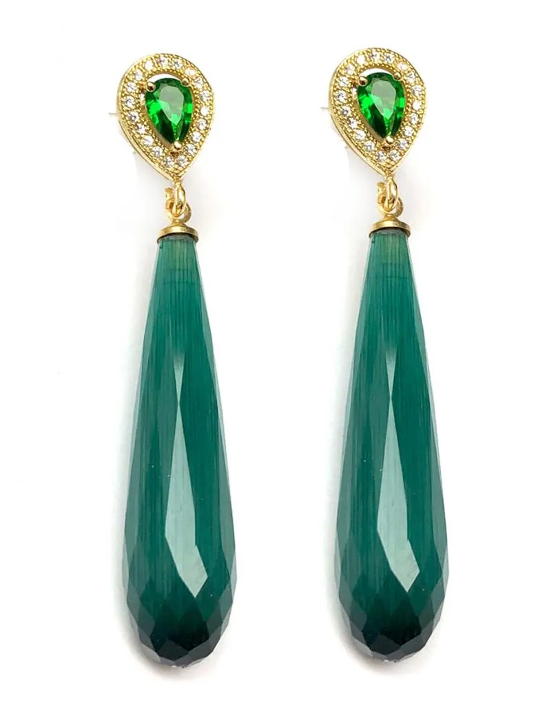 PENDIENTES LARGOS VERDES ESPECIAL RECOGIDOS Y SEMIRECOGIDOS
