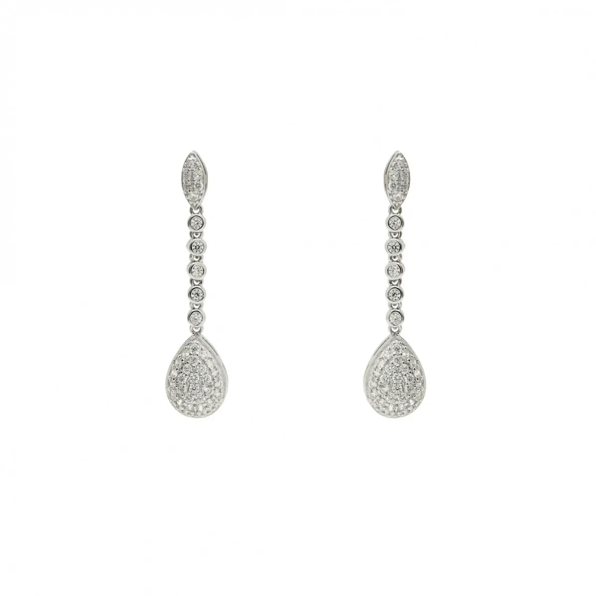 Pendientes novia swarovski diseo colgante con circonita