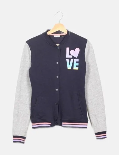 Pepperts Chaqueta bicolor print dibujo