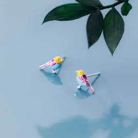 Personalized Bird Earrings Studs Hummingbird Animal Earrings Bird Jewelry For Girl
