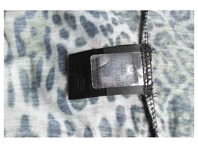 Philipp Plein, Camiseta con estampado de leopardo Castaño Multicolor 