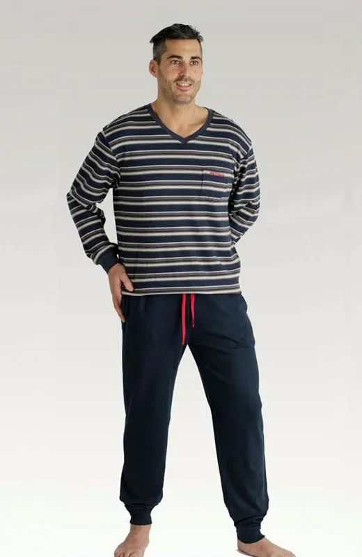 Pijama Pettrus Algodón Rayas con Puños