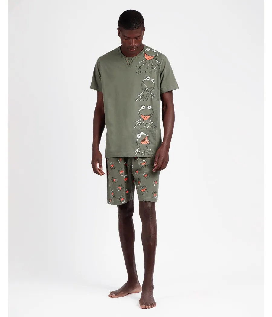 Pijama verano hombre Disney 28 Kermit verde