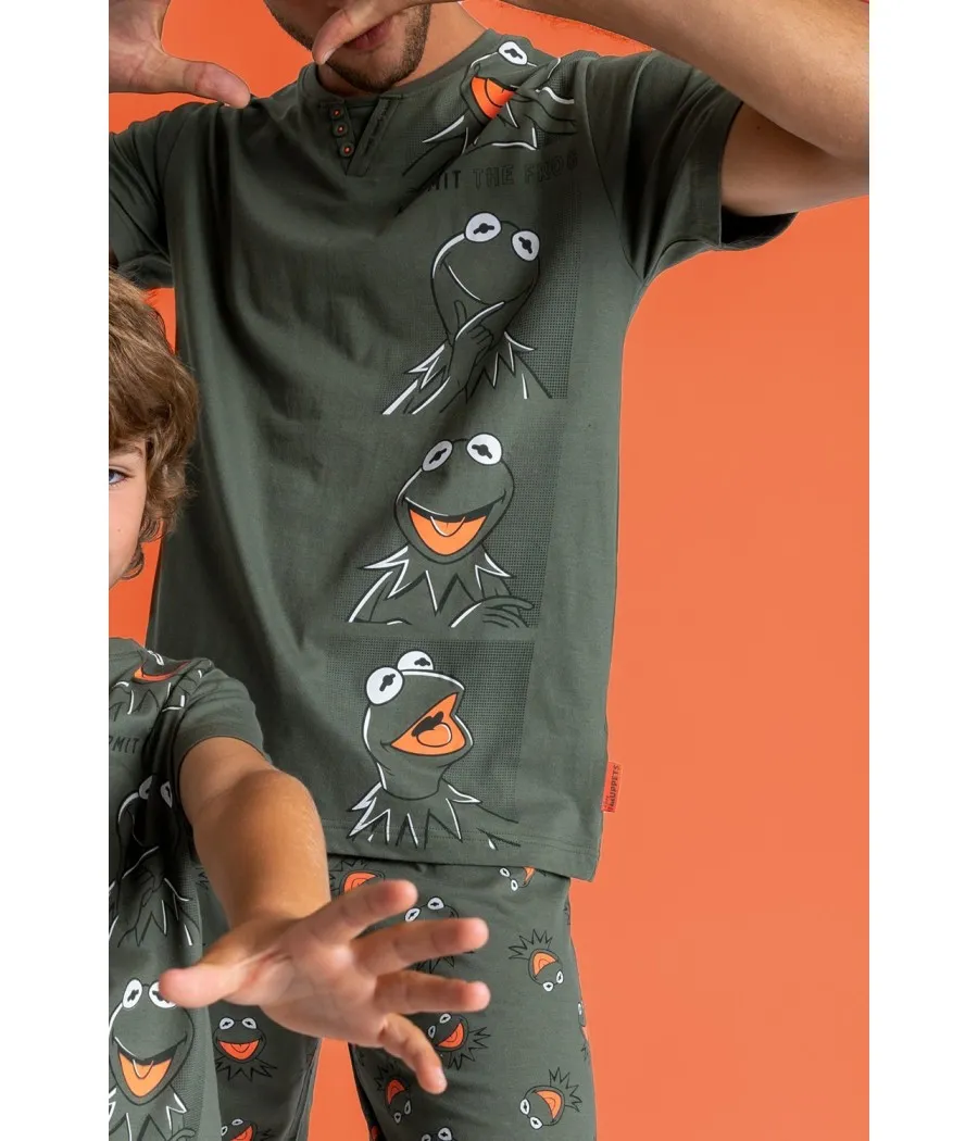 Pijama verano hombre Disney 28 Kermit verde