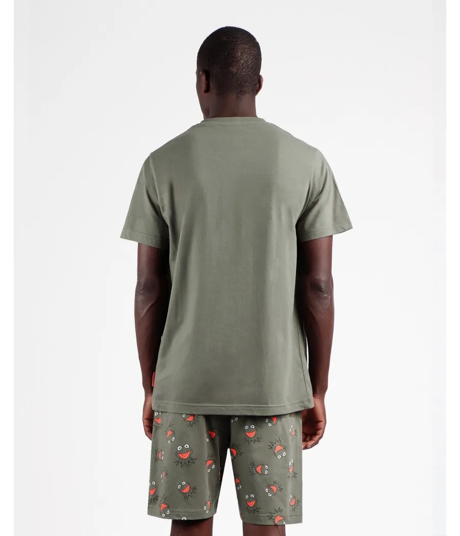 Pijama verano hombre Disney 28 Kermit verde