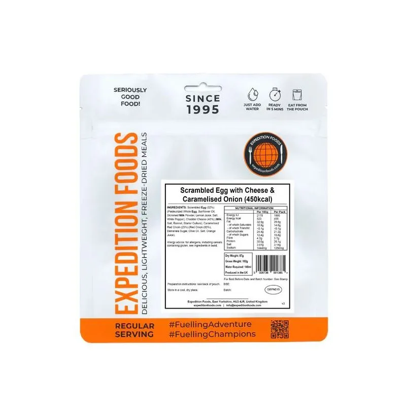 Plato liofilizado EXPEDITION FOOD Huevos revueltos Queso Cebollas