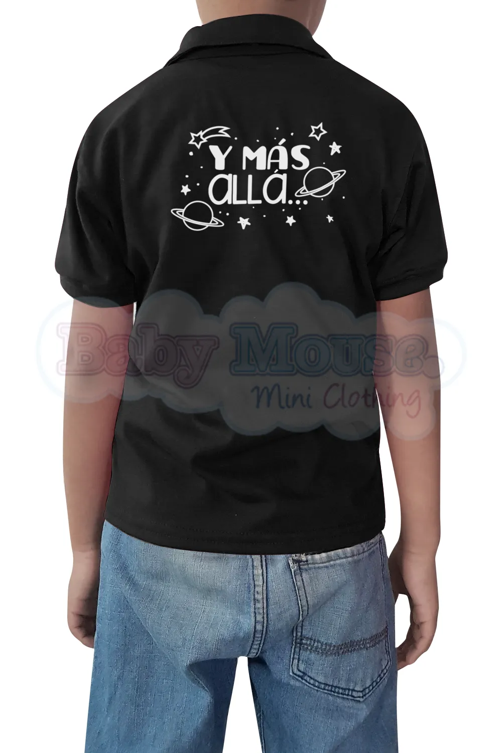 Playera tipo polo Bebé y Nio. Y más allá