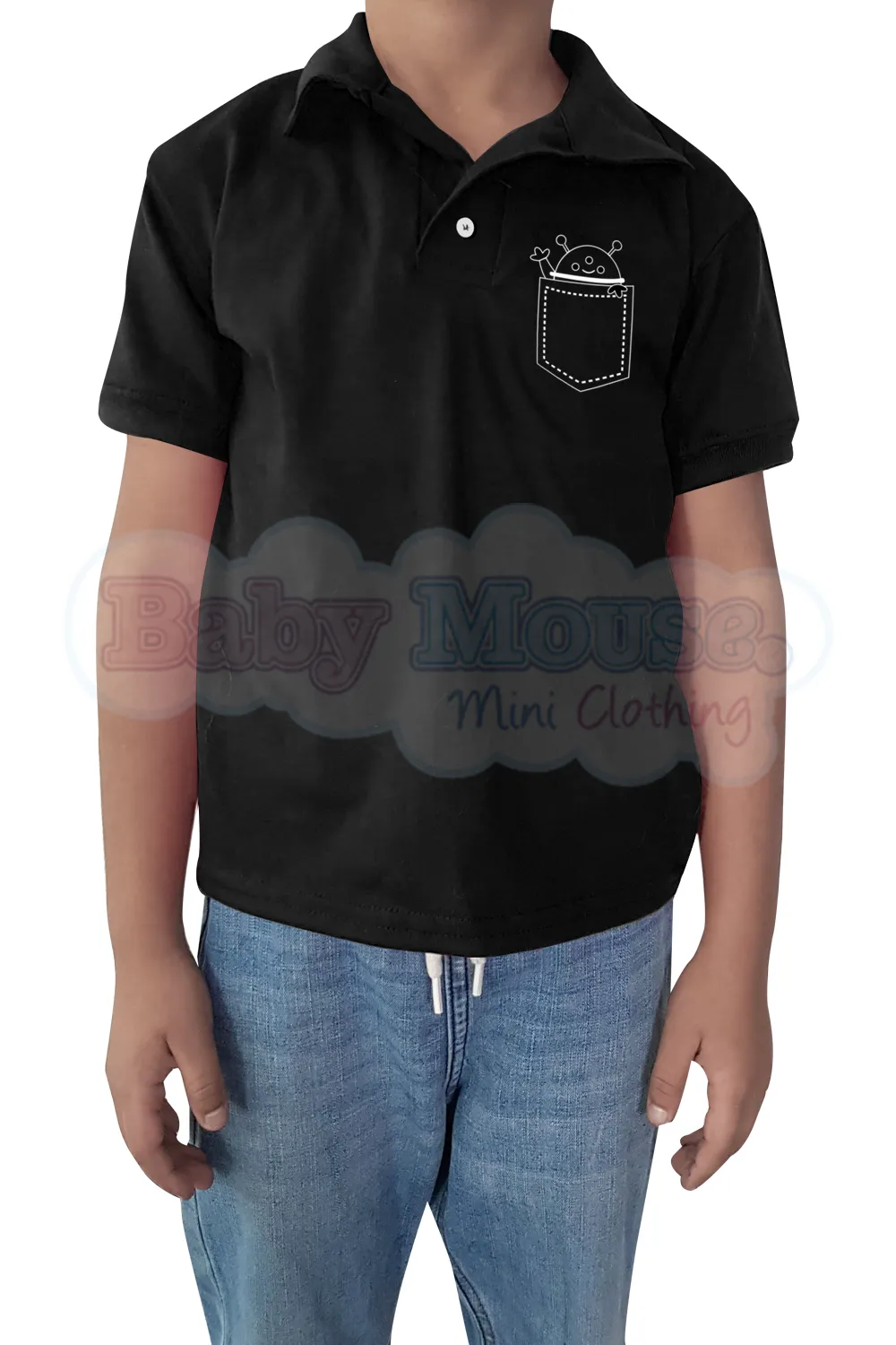Playera tipo polo Bebé y Nio. Y más allá