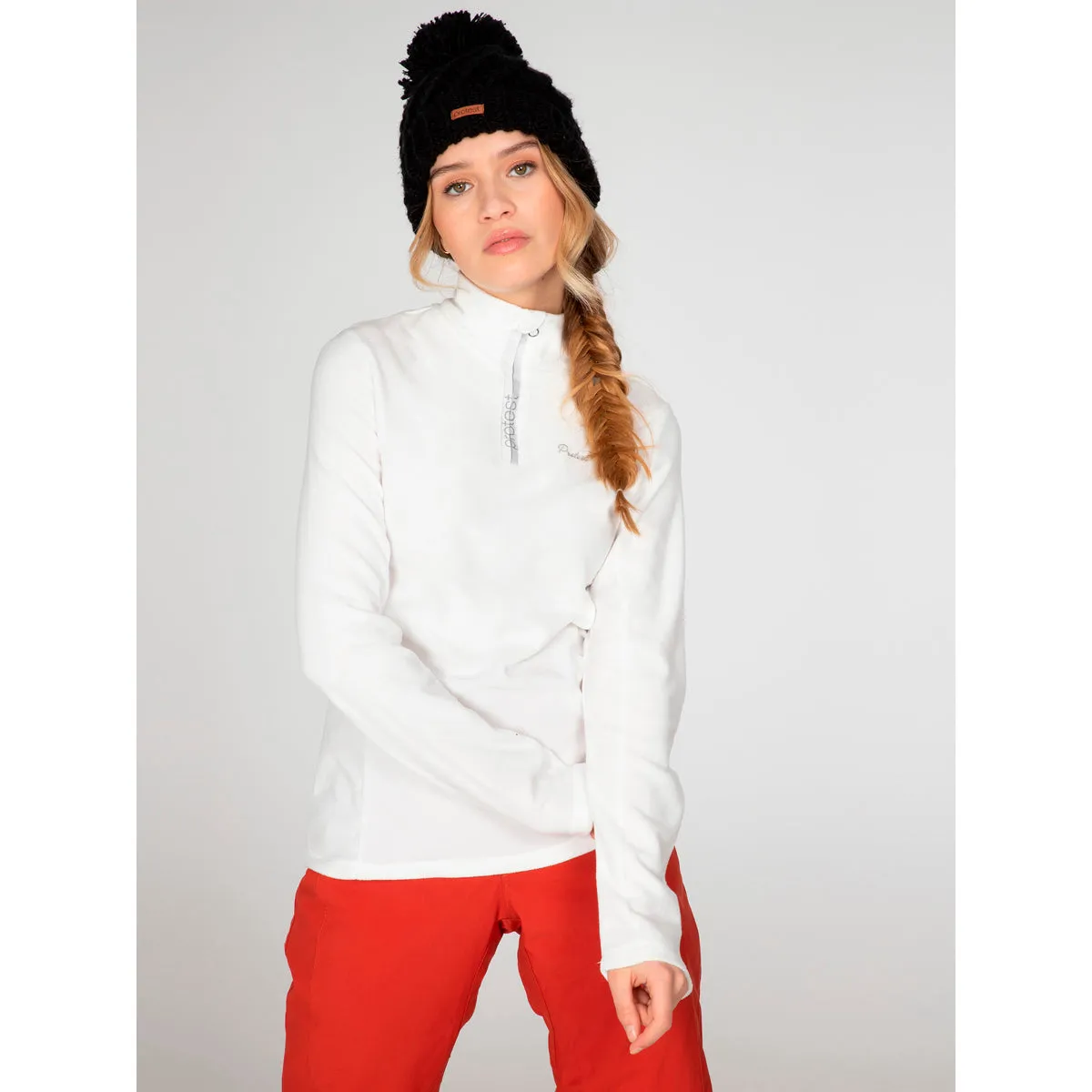 Polar Mujer Mutez 1/4 Zip Top Protest Blanco
