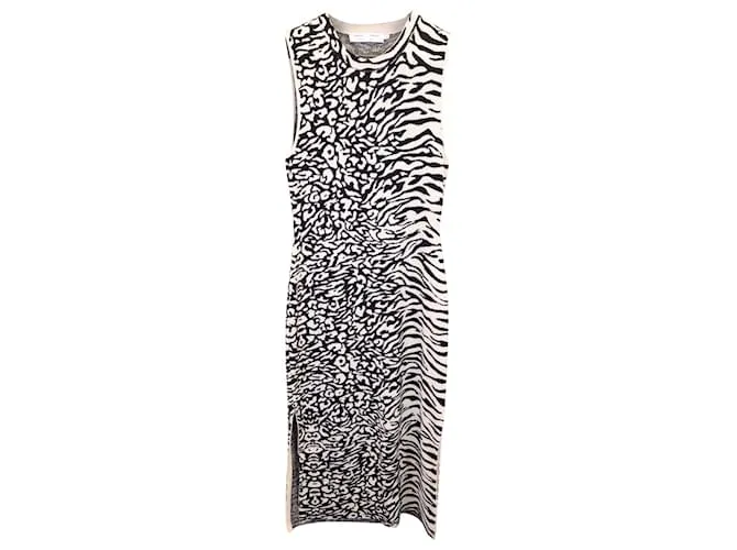 Proenza Schouler Vestido midi jacquard White Label Wo de viscosa con estampado animal Impresión de pitón 