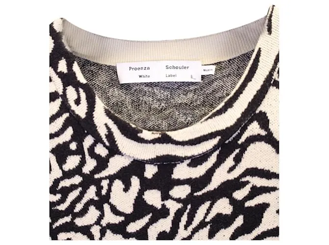 Proenza Schouler Vestido midi jacquard White Label Wo de viscosa con estampado animal Impresión de pitón 