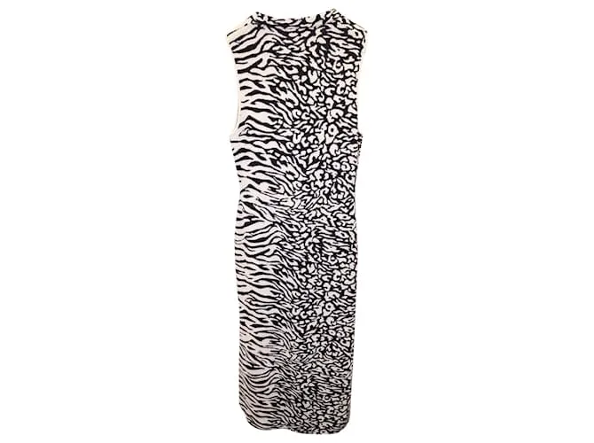 Proenza Schouler Vestido midi jacquard White Label Wo de viscosa con estampado animal Impresión de pitón 