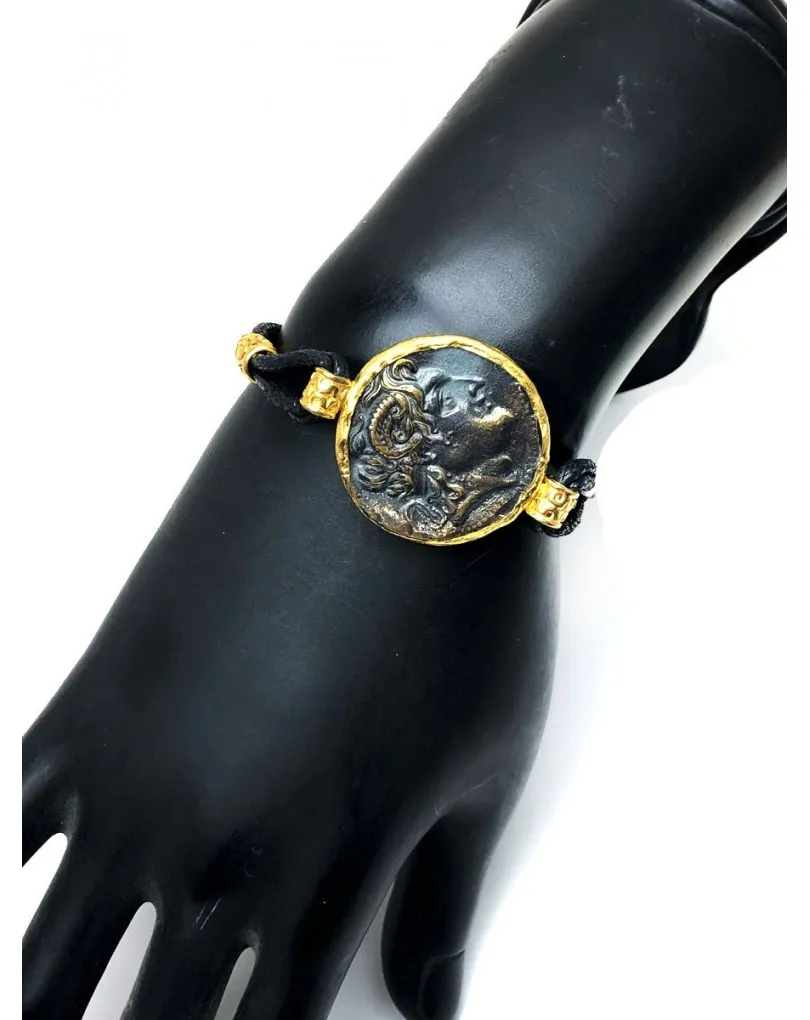 PULSERAS DE MONEDAS ANTIGUAS CON BAÑO DE ORO, DISEÑOS UNICOS