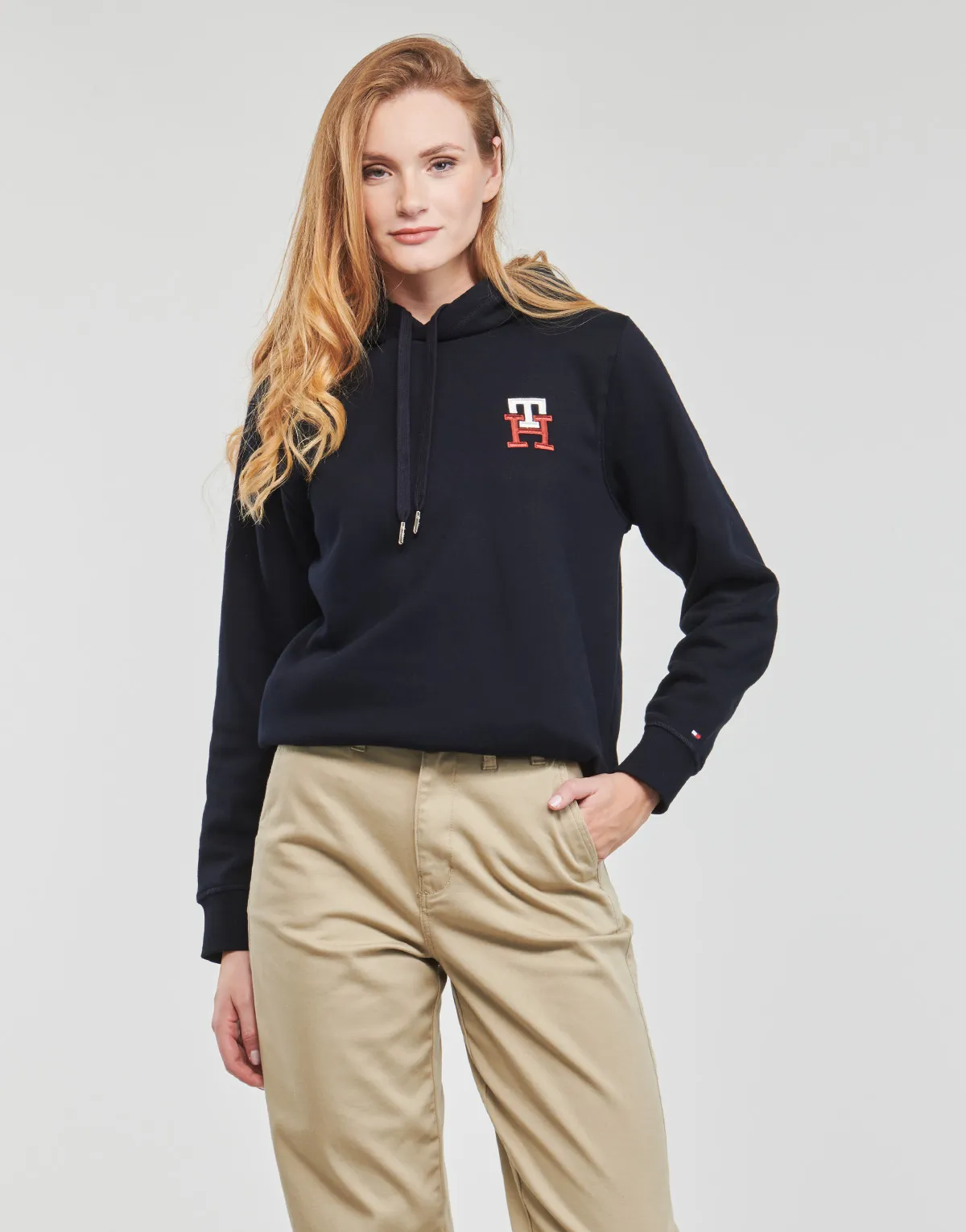 REG MONOGRAM EMB HOODIE LS