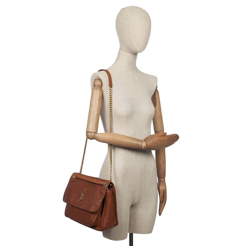 Saint Laurent Bolso Niki Mediano Marrón