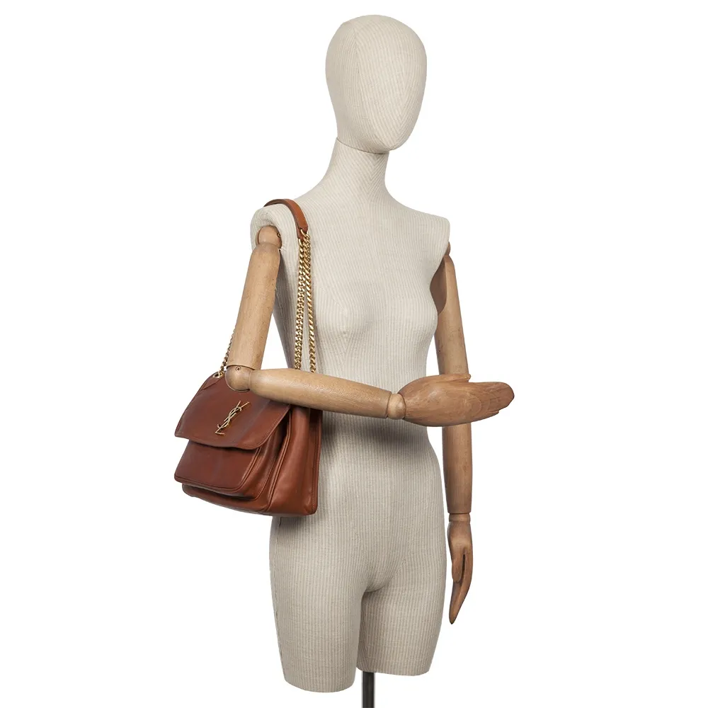 Saint Laurent Bolso Niki Mediano Marrón