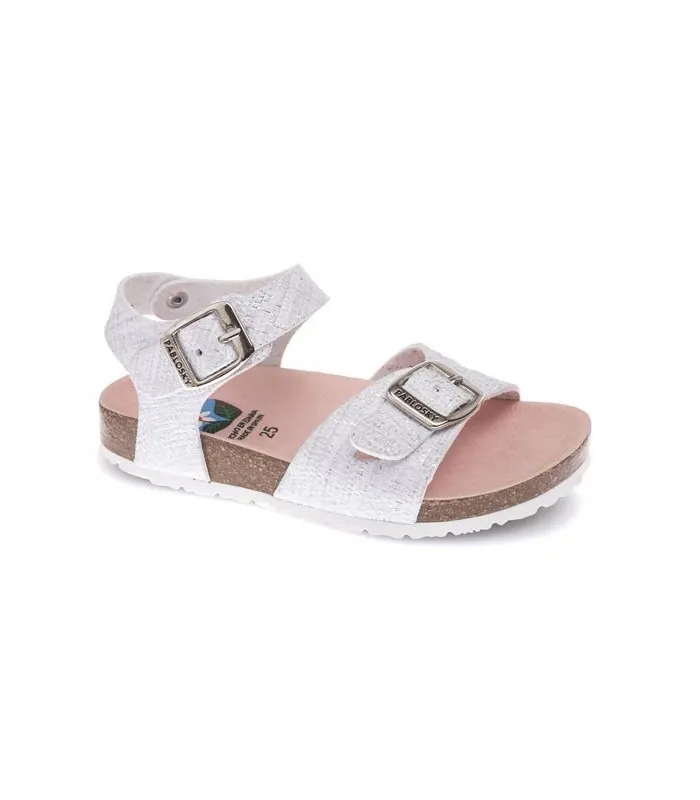SANDALIA BIO BLANCOPLATA