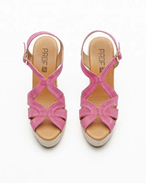 Sandalias con cuña PROF 22084 Rosa