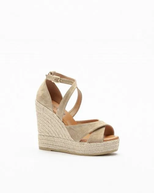 Sandalias con cuña PROF 22244 gris pardo