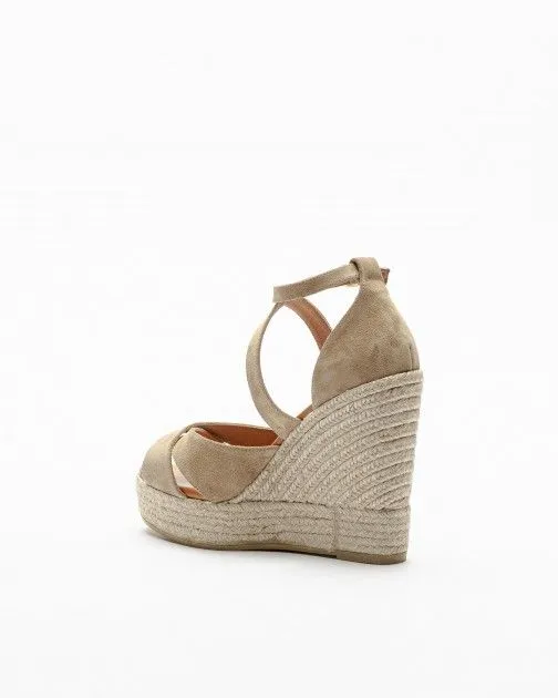 Sandalias con cuña PROF 22244 gris pardo