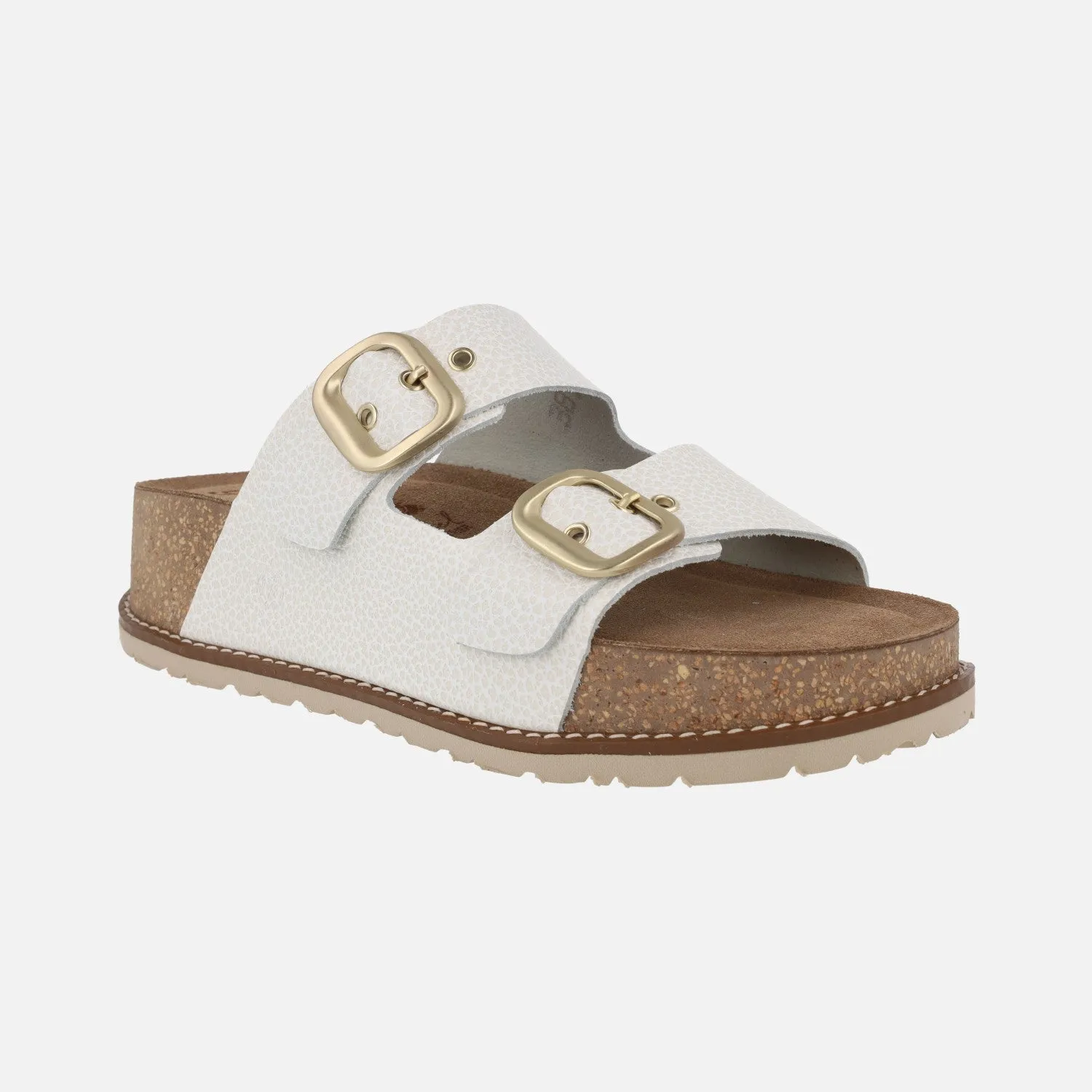Sandalias de piel con plataforma y dos hebillas OCA 13