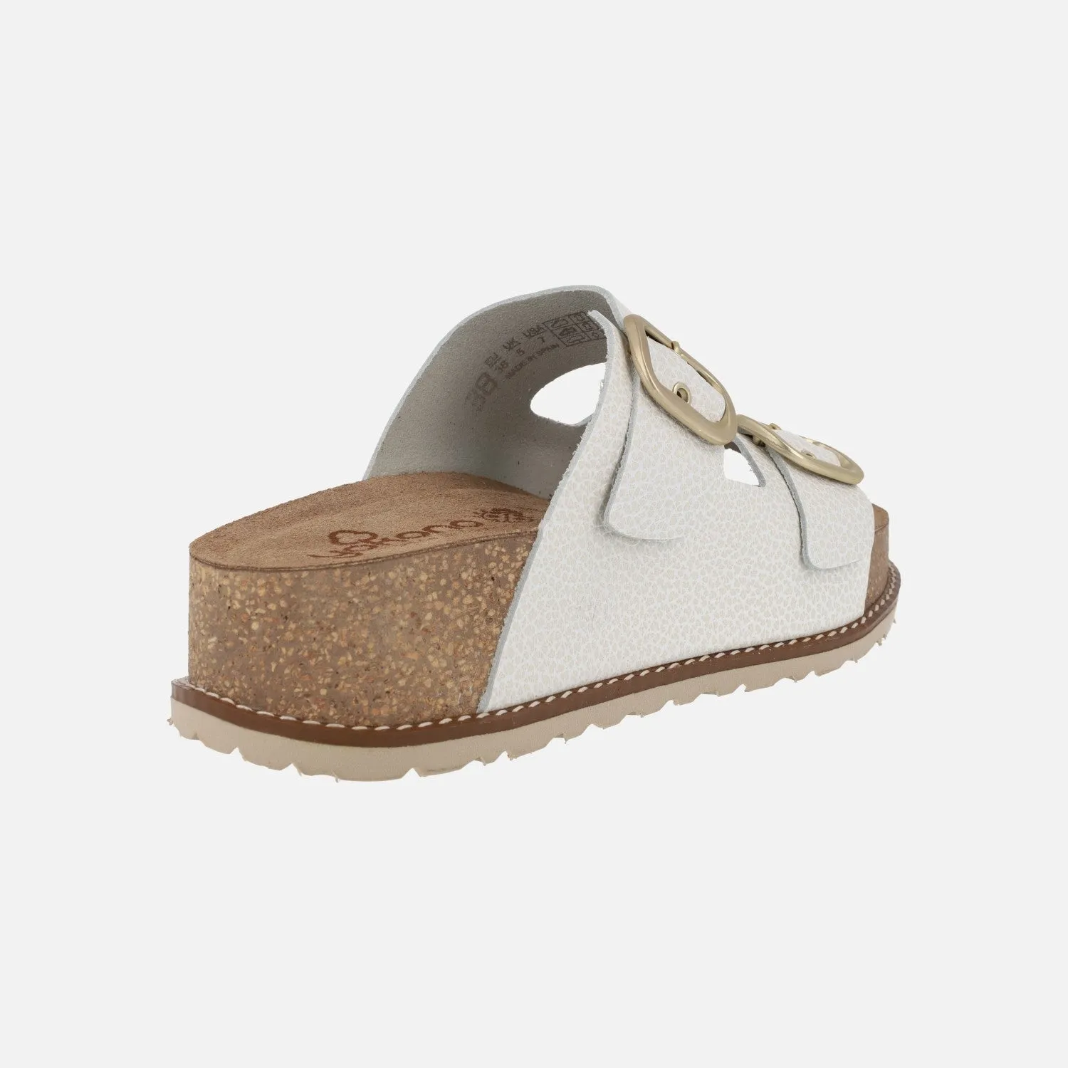 Sandalias de piel con plataforma y dos hebillas OCA 13